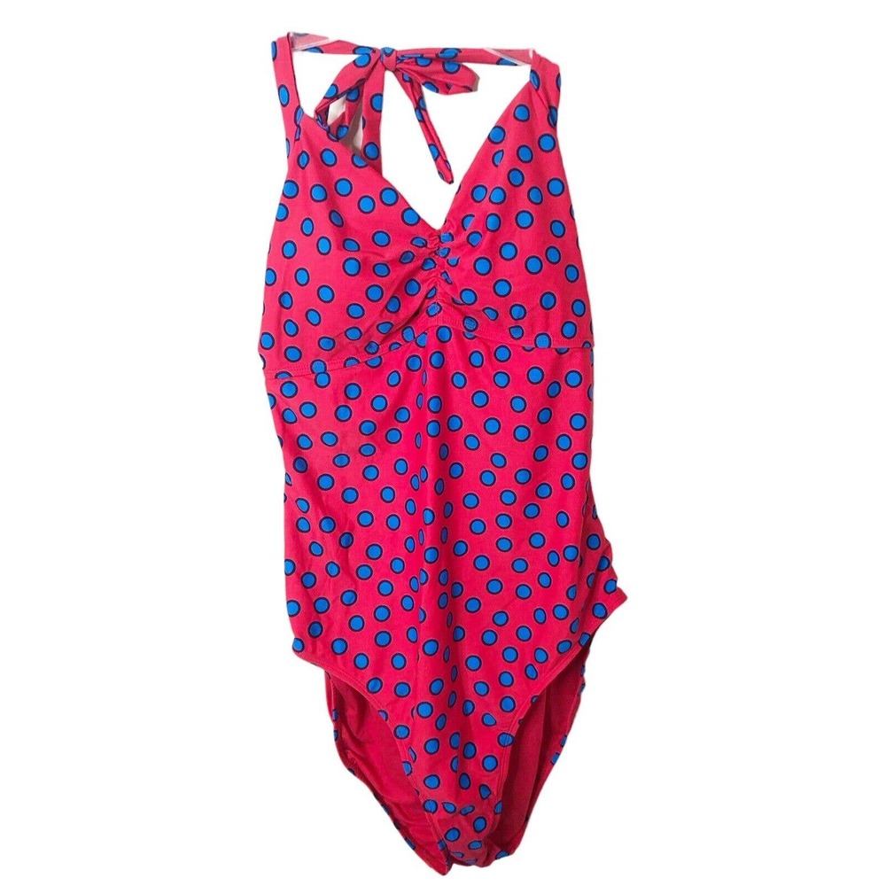 Old Navy NWT Women's Polka Dot One Piece Halter Swimsuit Size Large